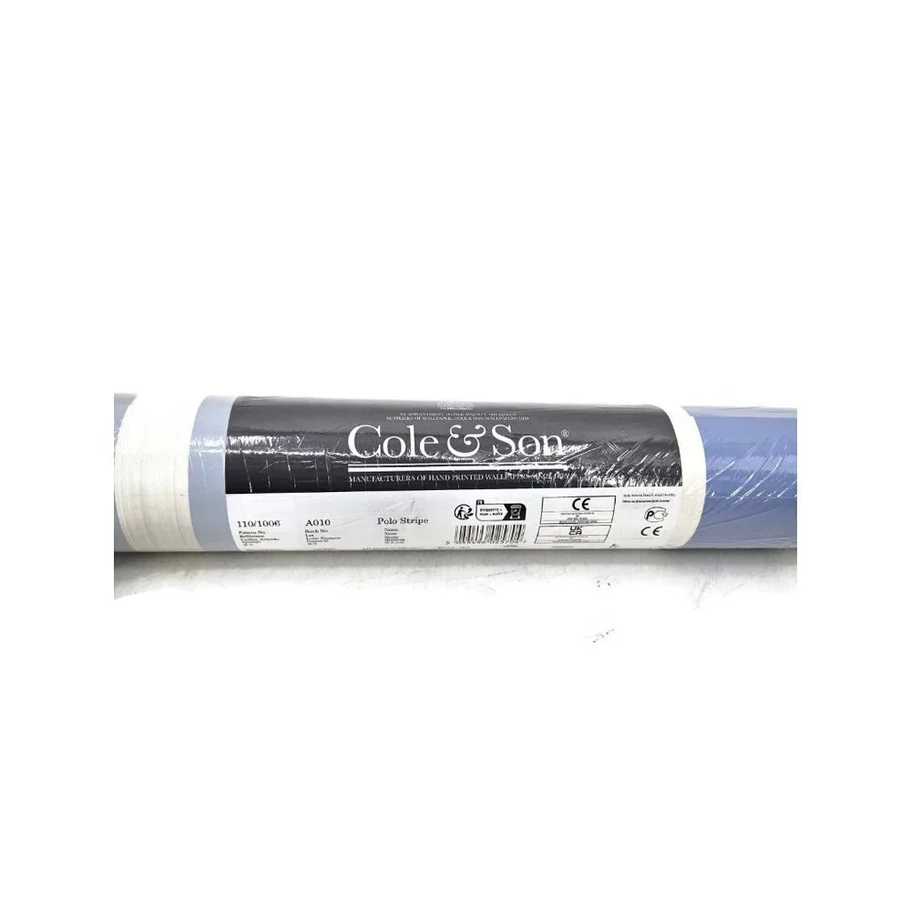 New Cole & Son Blue Polo Stripe Wallpaper 110/1006 A010 10.05m x 52cm